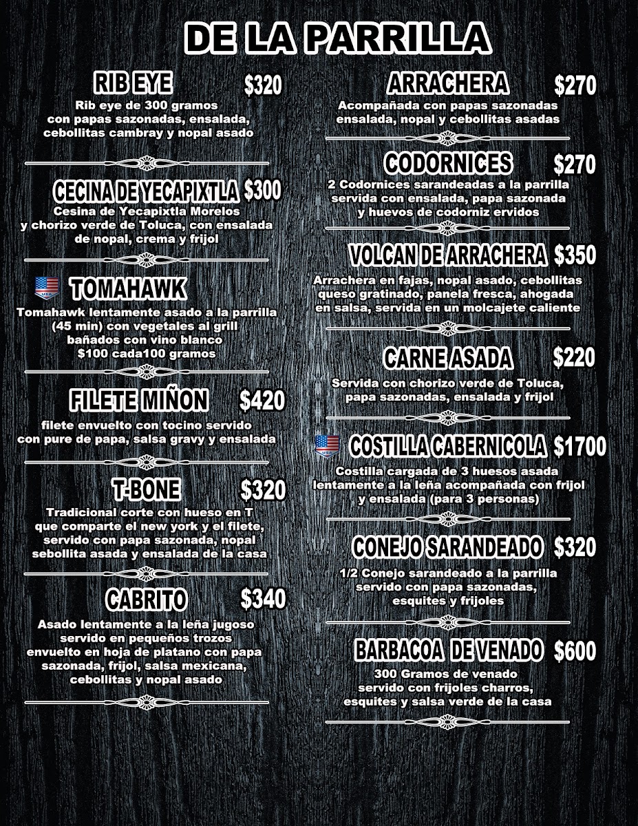 Asadero Campestre La Marquesa Menu - Image 5